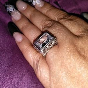 Sterling silver Figaro ring